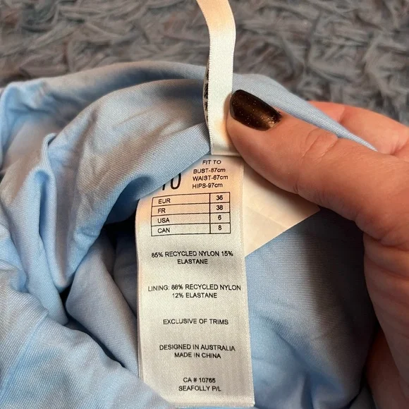 Seafolly Coast to Coast V Neck One Piece Swimsuit Size 6 - Picture 5 of 5